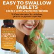 Viva Naturals Organic Turmeric Curcumin 1500mg 90 capsules bottle with clear label and organic branding

