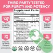Side label of Viva Naturals Organic Turmeric Ginger digestion support with dosage and supplement facts

