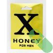 Front packaging of X 10000 Honey male enhancement sachet with bold black and yellow design

