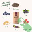 Super Green Mix powder label with certified organic and ingredient details.

