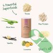 Directions for use showing 2 teaspoons serving size for Your Super Plant Collagen powder.

