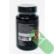 Back label with supplement facts for Zazen Red Stress and Anxiety Aid 21 capsule bottle