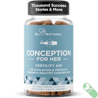 Eu Natural women’s fertility support capsules with myo-inositol, ashwagandha, and chaste tree berry
