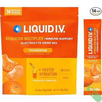 Liquid I.V. Hydration Multiplier +Immune Support Tangerine electrolyte drink mix pouch