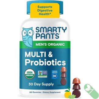 Smarty Pants Organics Men's Formula Multivitamin Probiotics 120 Gummy