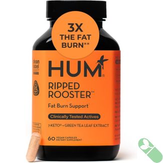 Hum Ripped Rooster Fat Burn Support Supplement 60 Vegan Caps