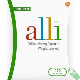 alli Orlistat 60mg Weight Loss Aid 170 Capsules Fat Blocker