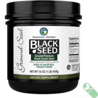 Amazing Herbs Black Seed Premium Ground Black Cumin Seeds