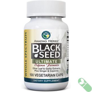 Amazing Herbs Whole Spectrum Black Seed Ultimate 100 Veggie Caps