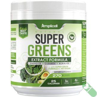 Amplicell Super Greens Extract Formula Sugar Free Powder 270g