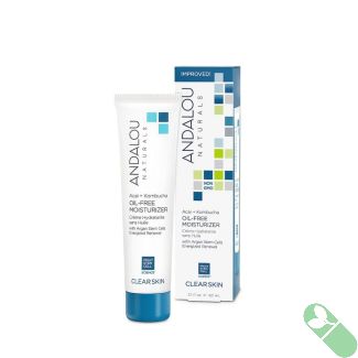 Andalou Naturals Clear Skin Acai Kombucha Oil-Free Moisturizer 2.1 oz
