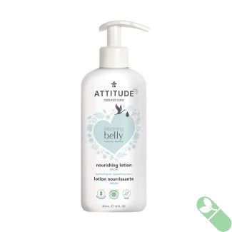 Hypoallergenic Argan Oil Maternity Nourishing Lotion by ATTITUDE, 473ml, for soft and hydrated skin during pregnancy, EWG verified.