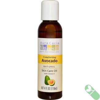 Aura Cacia Avocado Comforting Skin Care Oil Vitamin E 4 fl oz