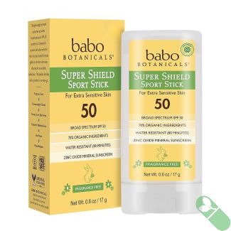Babo Botanicals Super Shield SPF50 Sport Stick Sunscreen