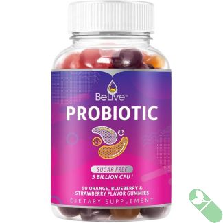 BeLive Probiotic Sugar Free 60 Flavored Immune Support Gummies