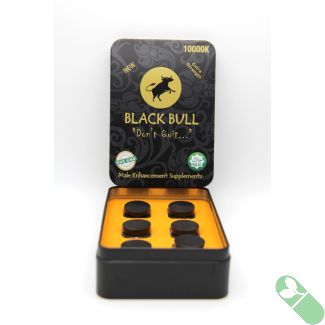 Black Bull 10000K Extra Strength male enhancement supplement tin front