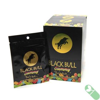 Black Bull Gummy Male Enhancement Supplement, 24 Pouches, 2 Gummies per Pouch