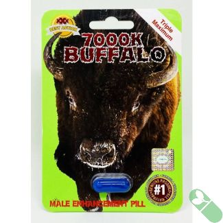 Buffalo 7000k Pill male sexual enhancement supplement bottle label