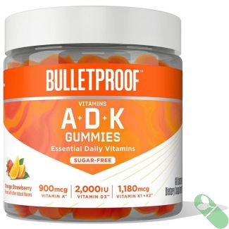 Bulletproof Daily Vitamins A D K 60 Gummies Sugar Free Immune Support