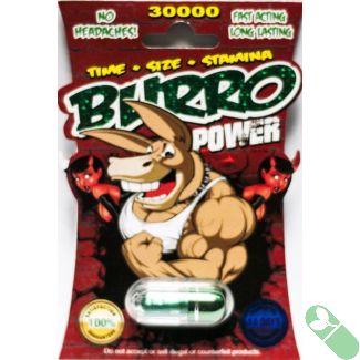 Burro Power 30000 Male Sexual Enhancer Green Pill