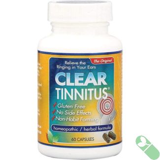 Clear Tinnitus Homeopathic Formula 60 Capsules Herbal Gluten Free