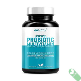 GOBIOTIX Complete Probiotic Multivitamin Complex with 25 Billion CFUs for Optimal Digestive and Immune System Health