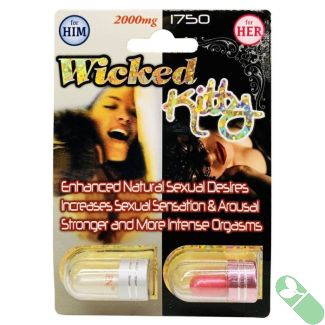 Couples Package Wicked 2000 For Him Kitty 1750 For Her Enhancer Pill