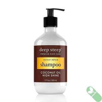 Experience the restoring luster of Deep Steep's Coconut Oil High Shine Shampoo, a perfect blend of organic and natural ingredients for your hair.
