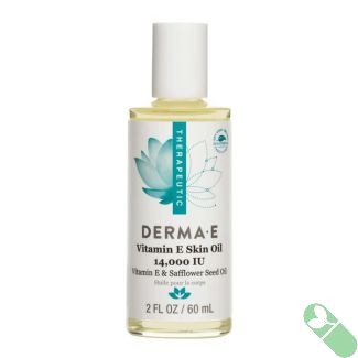 "Derma E Vitamin E Skin Oil 14,000 IU 2oz vegan oil for face and body moisture"

