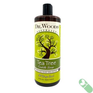 Dr. Woods Pure Tea Tree Castile Soap Shea Butter 32 Oz All Skin Types