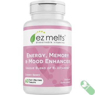 Back label of EZ Melts bottle with warnings and suggested use details

