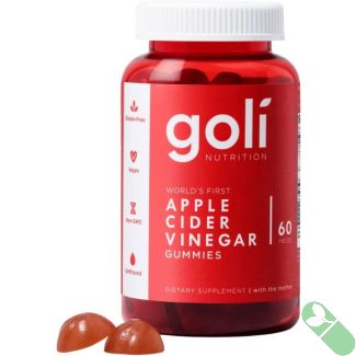 Goli Apple Cider Vinegar 60 Gummies Vegan Gluten Free Supplement