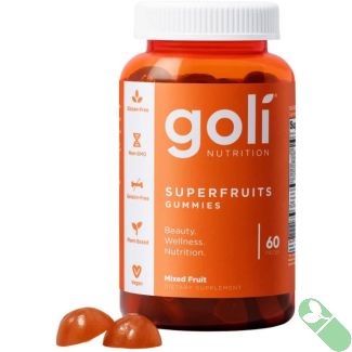 Goli Superfruits 60 Gummies Mixes Fruits Beauty Wellness Supplement