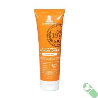 "Texture of Grandpa Soap Co. nourishing conditioner cream in hand, rich and moisturizing"


