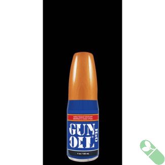 Gun Oil H2O Water-Based Lubricant 4 oz bottle with clean white label and blue accents

