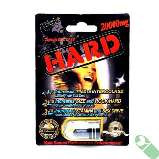 HARD 20000mg Male Enhancer provides a formidable boost in sexual performance, ensuring enhanced size and endurance over an extended period.
