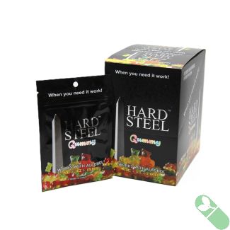 Hard Steel Gummy Male Enhancement Supplement, 24 Pouches, 2 Gummies per Pouch