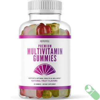 Havasu Premium Multivitamin bottle front view – 60 vegan gummies

