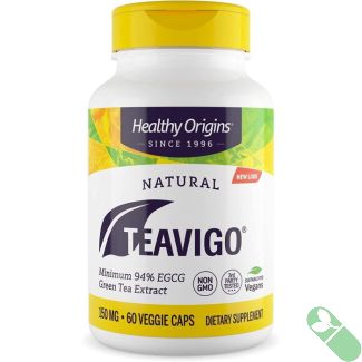 Healthy Origins Teavigo 150 mg Green Tea Extract 60 Veggie Capsules