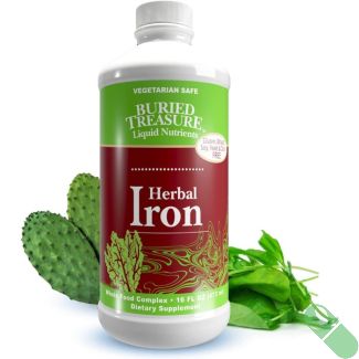 Herbal Iron Supplement 16 Oz Gluten Free Buried Treasure