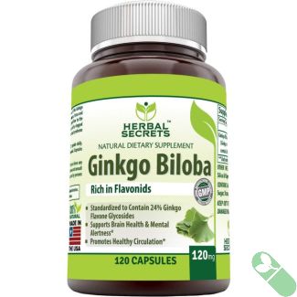 Herbal Secrets Ginkgo Biloba 120 mg 120 Caps Rich In Flavonids