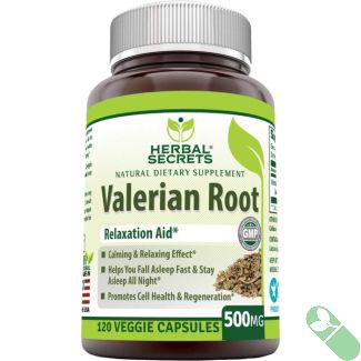 Herbal Secrets Valerian Root 500 Mg 120 Capsules Relaxation Aid