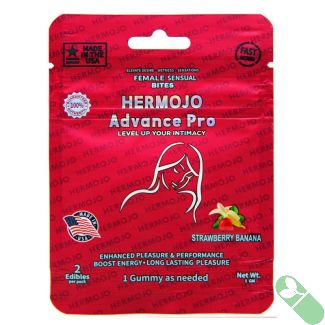 Hermojo Advance Pro Female Libido Enhancement Mix Flavor Bites Halal Gelatin & Cruelty-Free