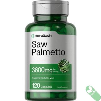 Horbaach Saw Palmetto Extract 3600mg 120 Gluten Free Capsules