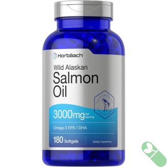 Horbaach Wild Alaskan Salmon Fish Oil 3000mg 180 Softgels