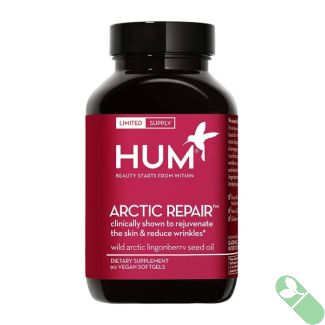 Vegan softgels for skin hydration and wrinkle support by Hum Arctic Repair

