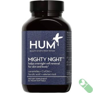 Hum Mighty Night Nighttime Skin Cell Renewal Supplement 60 Softgels