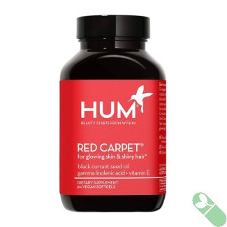 Hum Red Carpet Glowing Skin Shiny Hair Support Supplement 60 Softgels