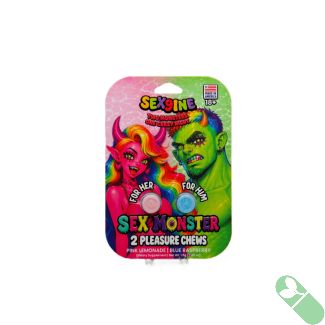 Sex9ine Sex Monster For Her & Him Pink Lemonade & Blue Raspberry Pleasure Chews – 2 Count
