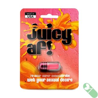 Experience heightened arousal and natural lubrication with Juicy AF!, a super concentrate that amplifies wetness and desire for 72 hours.